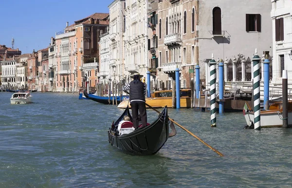 Gondole Bateau Sur Grand Canal Venise Italie — Photo