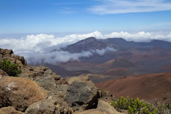 Haleakala vulkaan of Oost-Maui vulkaan. Maui, Hawaii. — Stockfoto