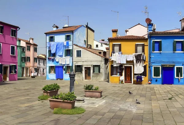 Benátský ostrov Burano, Itálie. — Stock fotografie