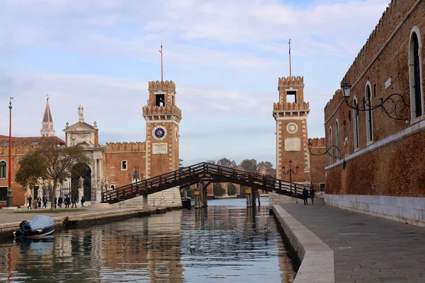 Venetië Italië Oktober 2019 Zicht Arsenaal Vanaf Kanaal — Stockfoto