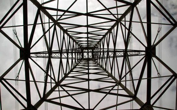 Вид Центре Башне Линий Электропередач Хеннипгаарде Зевенхёйзене Нидерланды — стоковое фото