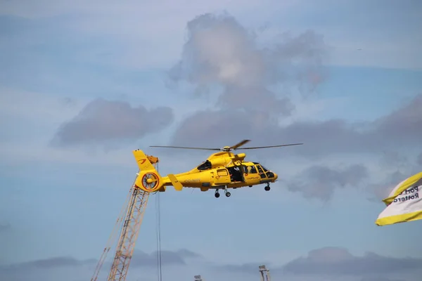 Van Nederlandse Kustwacht Helikopter Platform Gebruikt Als Sar Helikopter Uit — Stockfoto