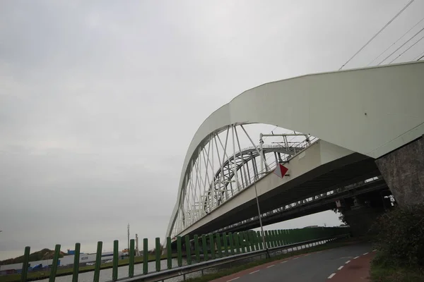 Pontes Brancas Para Trens Entre Amsterdã Utrecht Chamadas Demkabrug Werkspoorbrug — Fotografia de Stock