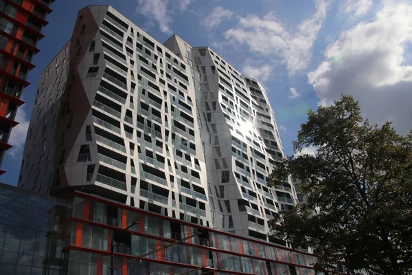 Nuevas Casas Residenciales Oficinas Rascacielos Mauritsweg Rotterdam Países Bajos —  Fotos de Stock