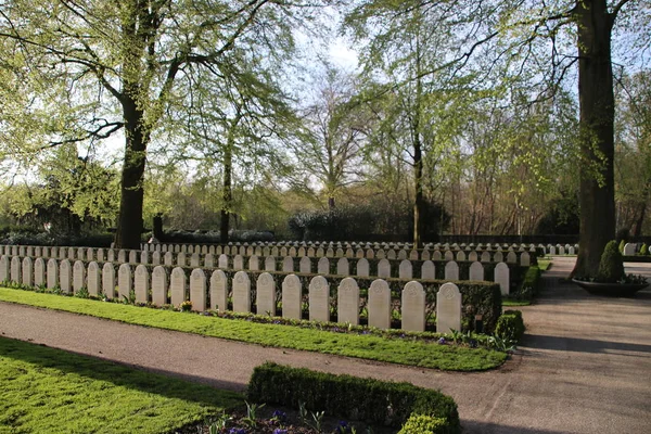 Lápida Campo Honor Grebberberg Donde Muchos Soldados Holandeses Caen 1940 — Foto de Stock