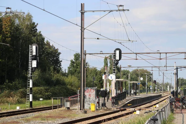 Boskoop Net Alphen Gouda Hollanda Arasında Hafif Raylı Tren Istasyonu — Stok fotoğraf