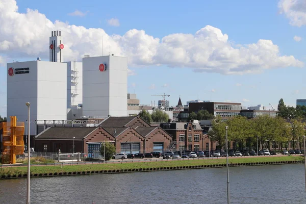 Overzicht Van Jacobs Douwe Egberts Koffie Fabriek Keulsekade Utrecht Nederland — Stockfoto