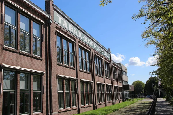 Old Text Building Jacobs Douwe Egberts Coffee Factory Keulsekade Utrecht Stockfoto