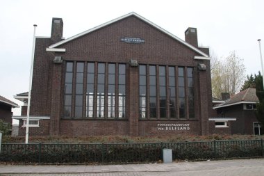 Zaayer dizel su pompa istasyonu içinde Maassluis Hollanda'da bir çıkış istasyonu olarak