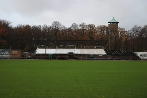 Opuszczony Stadion Piłkarski Mieście Wageningen Nazwie Wageningse Berg Gdzie Wageningen — Zdjęcie stockowe