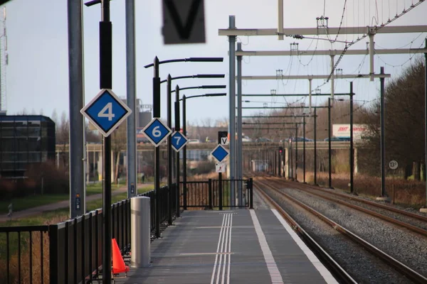 Aralık 2018 Bleiswijk Hollanda Yeni Railwaystation Andan Itibaren Kullanılacak Adında — Stok fotoğraf