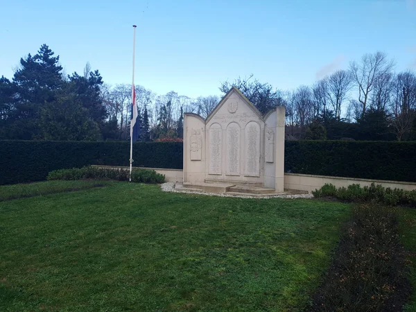 Estatua Para Los Soldados Caídos Batalla Den Haag Haya Durante — Foto de Stock