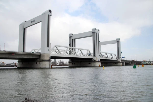 Ponte Com Maior Avaria Nos Países Baixos Botlekbrug Auto Estrada — Fotografia de Stock