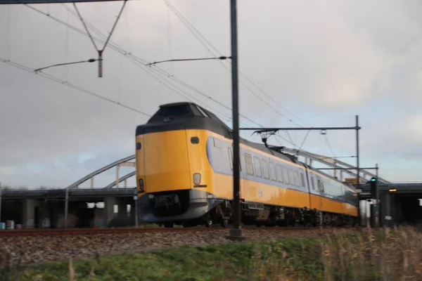 Ice Typ Icm Koploper Bahngleis Zwischen Gouda Und Den Haag — Stockfoto