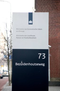 Ekonomi Bakanlığı ve İklim, Den Haag, Hollanda Tarım doğa ve gıda güvenliği Bakanlığı işareti