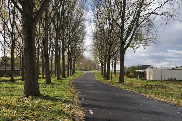 Pequeñas Carreteras Rurales Zuidplaspolder Moordrecht Los Países Bajos Zona Más —  Fotos de Stock