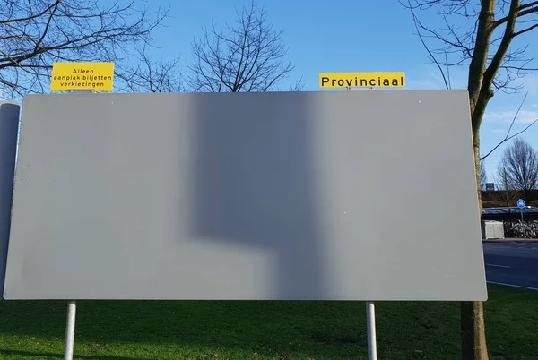Порожній Billboard Плакати Proincial Обласних Березня 2019 Вибори Нідерландах — стокове фото