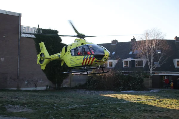 Elicottero Traumatologico Paramedico Elp Lifeliner Che Lascia Scena Dell Incidente — Foto Stock