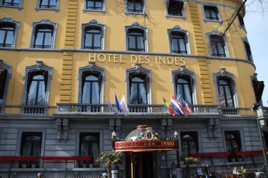 Hotel des Indes Lahey, onun luxery ve ünlü Konuklar için bilinen lange voorhout üzerinde