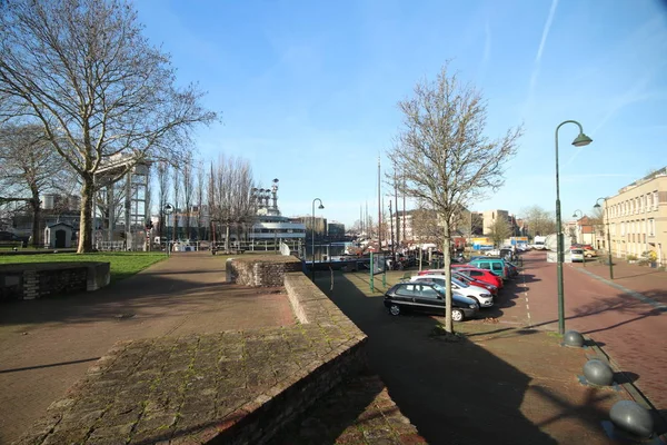 Mallegatsluis Sluice Que Liga Rio Hollandsche Ijssel Antigo Porto Gouda — Fotografia de Stock