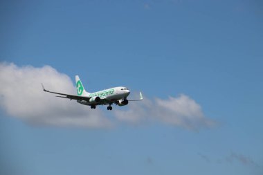 PH-Xrz Transavia Boeing 737-Hollanda Rotterdam Lahey havaalanında 7 k 2 açılış