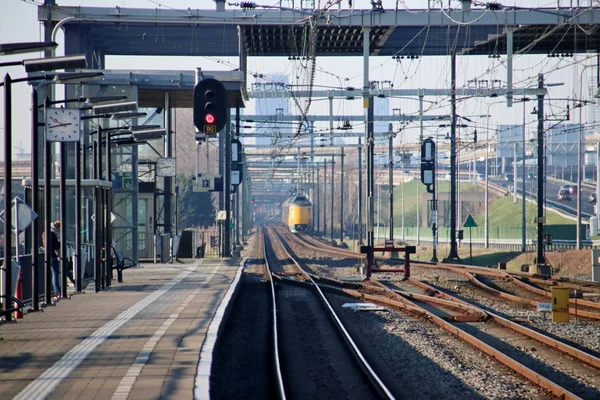 Railroad Track Train Station Den Haag Ypenburg Hague Netherlands — Stock Photo, Image
