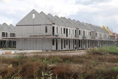 Yeni bir yerleşim bölgesi Koningskwartier Zevenhuizen Hollanda Evleri inşaatı