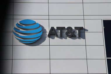Hollanda'da Den Haag (Lahey) istasyonunda Beatrixpark ofislerinde At&T şirketi