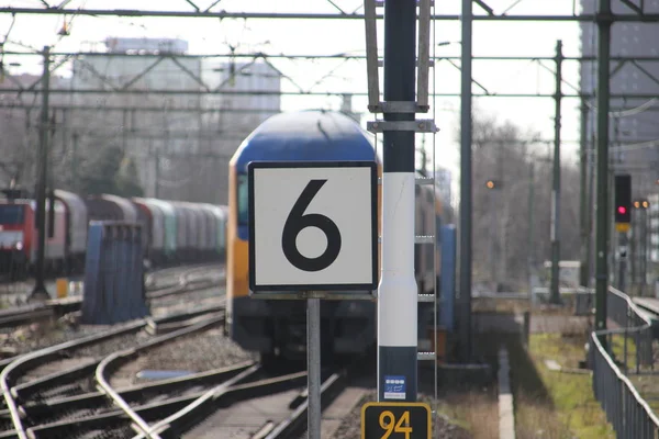 Daz Tren Interurbano Dos Pisos Estación Tren Den Haag Laan —  Fotos de Stock