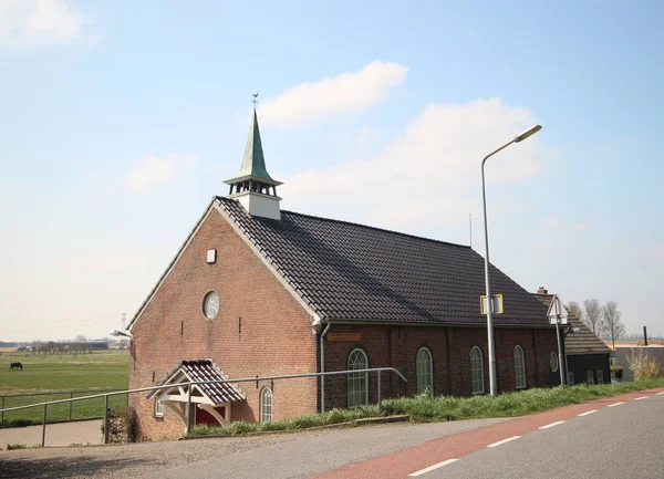 Hollanda Goeree Overflakkee Adasında Den Bommel Güneşte Reform Küçük Kilise — Stok fotoğraf