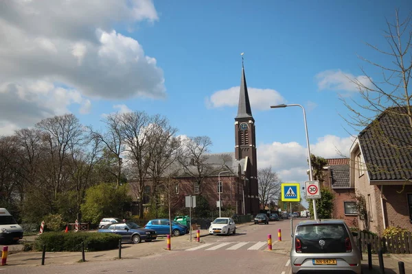 Église Catholique Nommée Engelbewaarderskerk Dans Ville Hazerswoude Aux Pays Bas — Photo