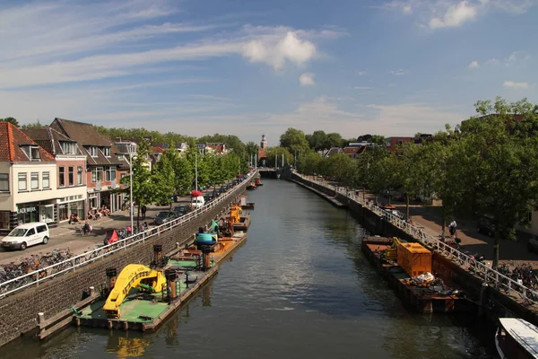 View Canal Vaartsche Rijn Utrecht City Center — Stock Photo, Image