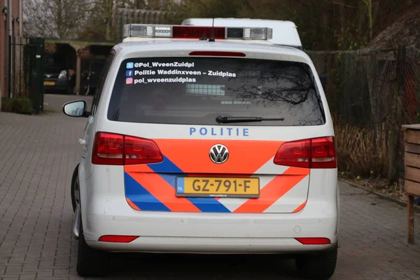 Politie Auto Bij Een Incident Moordrecht Nederland — Stockfoto