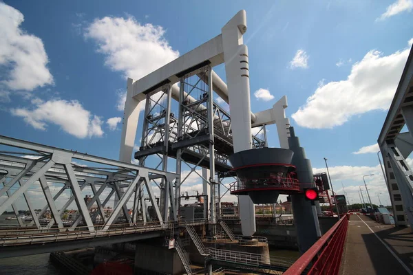 Ponte Spoorbrug Dordrecht Ponte Rodoviária Zwijndrechtse Brug Nos Países Baixos — Fotografia de Stock