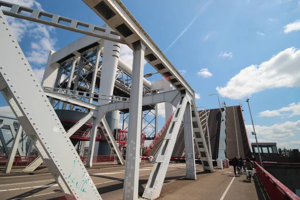 Мост Спорбруг Дордрехт Автомобильный Мост Zwijndrechtse Brug Нидерландах Через Мерведе — стоковое фото