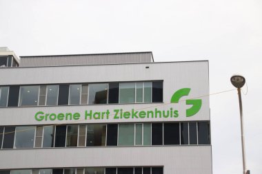 Corona kriziyle meşgul olan Gouda 'daki Groene Hart Hastanesi' nin binası.
