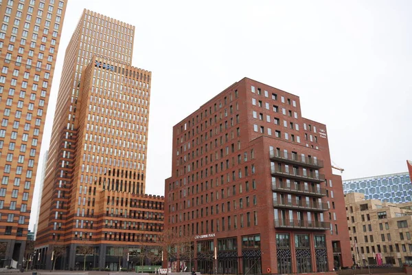 Kontor Amsterdam Zuidas Området Där Många Banker Och Konsultföretag Har — Stockfoto