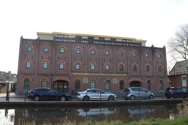 Pontes Edifícios Longo Canal Circular Zuidplaspolder Nieuwerkerk Aan Den Ijssel — Fotografia de Stock