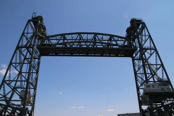 Nieuwe Maas Rotterdam Dan Geçen Trenleri Hatırlatmak Için Hefbrug Adında — Stok fotoğraf