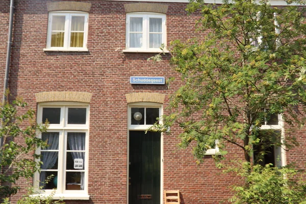 Schuddegeest Name Courtyard Archipelbuurt Hague Originally Residential Complex Workers Built — Stock Photo, Image