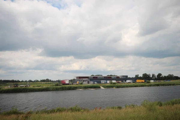Rowing lane in the Eendragtspolder as water storage for Rotterdam named Willem-Alexanderbaan in Zevenhuizen, the Netherlands