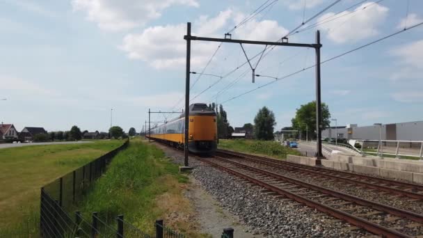 Intercity Icm Koploper Der Fährt Zevenhuizen Zwischen Den Haag Und — Stockvideo