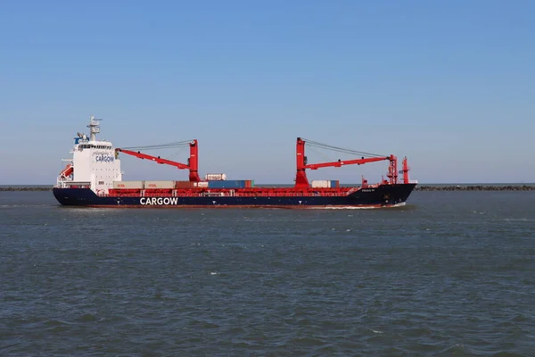 Statek Towarowy Masowiec Frigg Porcie Maasvlakte Porcie Rotterdam — Zdjęcie stockowe