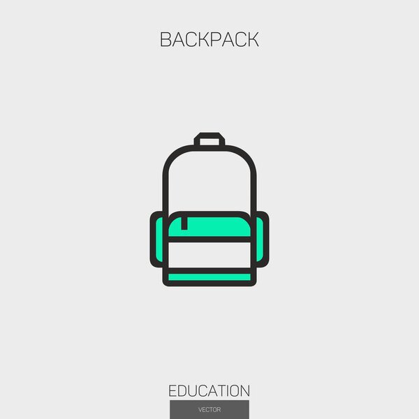 Repack school bag line icon
