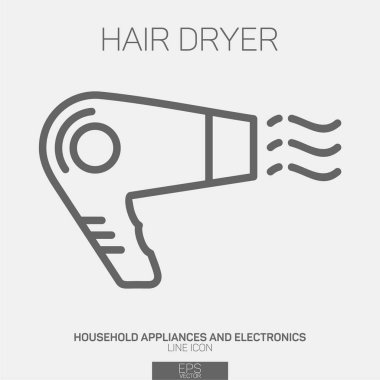 Saç kurutma çizgisi simgesi