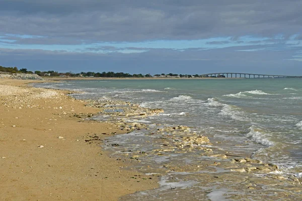 Rivedoux Plage Frankrike November 2017 Västkusten Stranden — Stockfoto