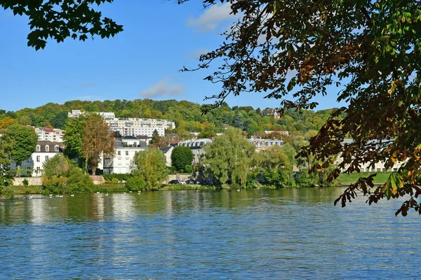 Les Mureaux Franciaország Október 2017 Szajna Riverside — Stock Fotó