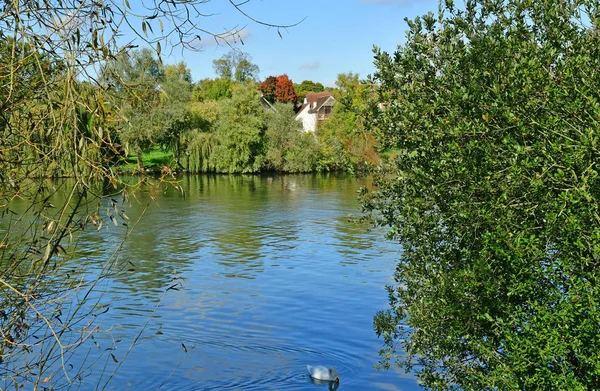 Les Mureaux Frankreich Oktober 2017 Die Seine — Stockfoto