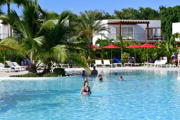 Punta Cana Dominicaanse Republiek Juni 2017 Zwembad Een Hotel — Stockfoto