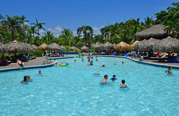 Punta Cana República Dominicana Junio 2017 Aquagym Una Piscina — Foto de Stock